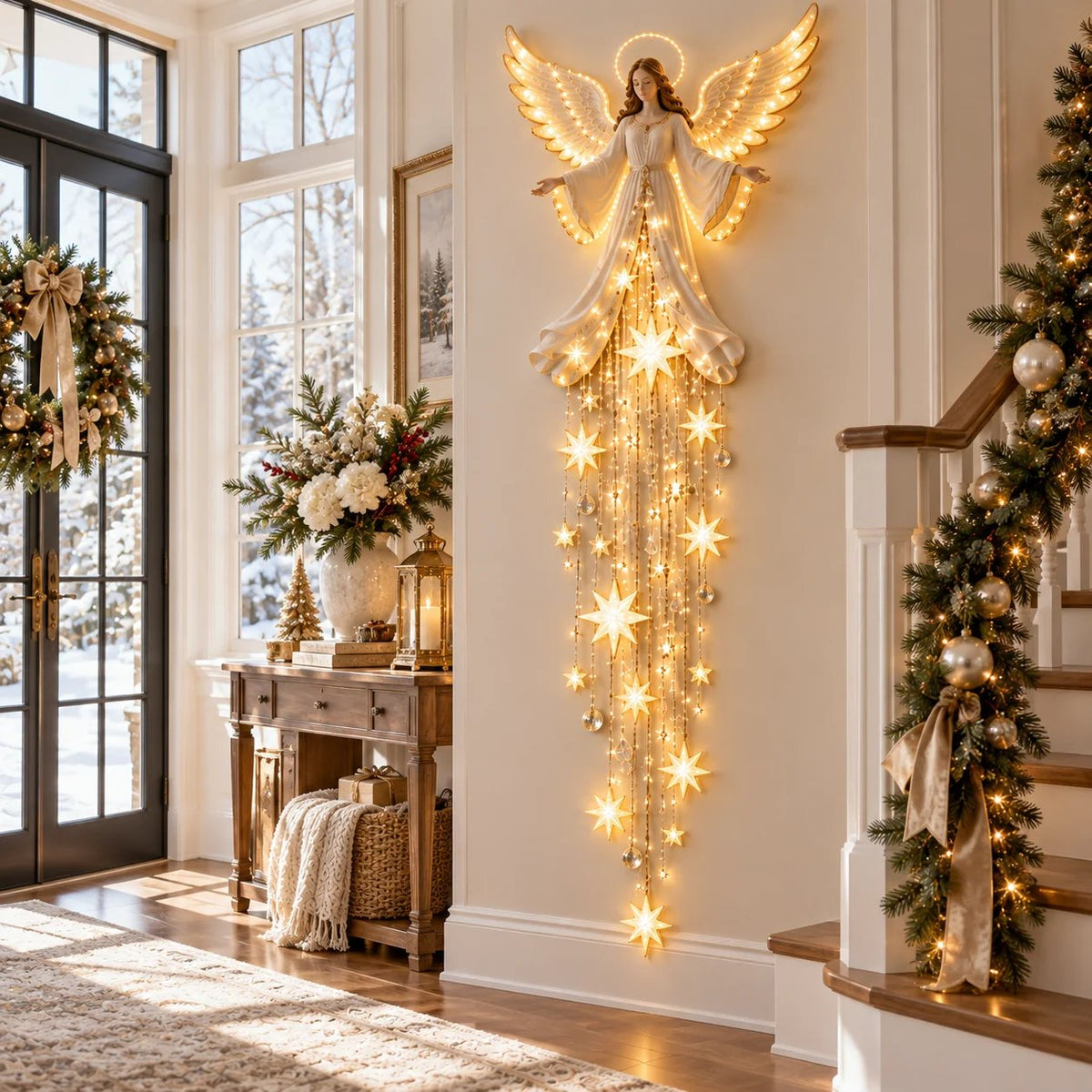 Angel Blessing Starfall Wall Light – Heavenly Christmas Wall Decor(🎁Buy 2 Free Shipping)