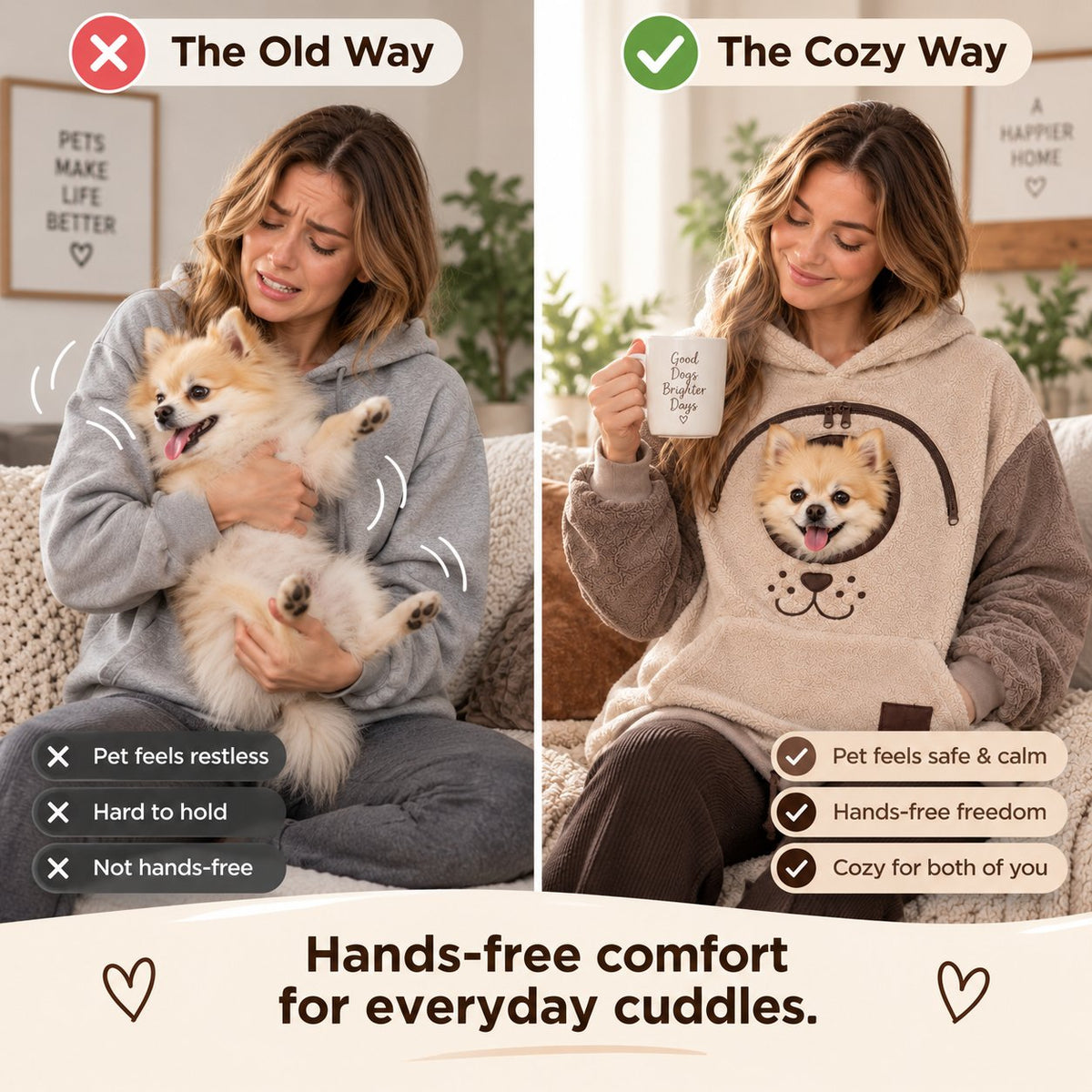 🐾 Cozy Pet Carrier Hoodie — Built-In Pouch for Cats & Small Dogs(🎁Buy 2 Free Shipping)